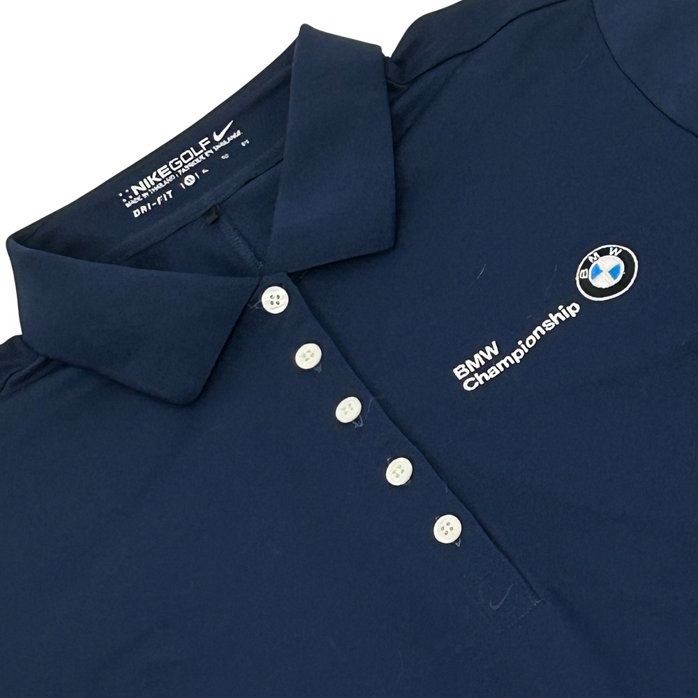 Nike Golf Polo Women XL Navy Blue BMW Championship Dri-FIT Short Sleeve Shirt